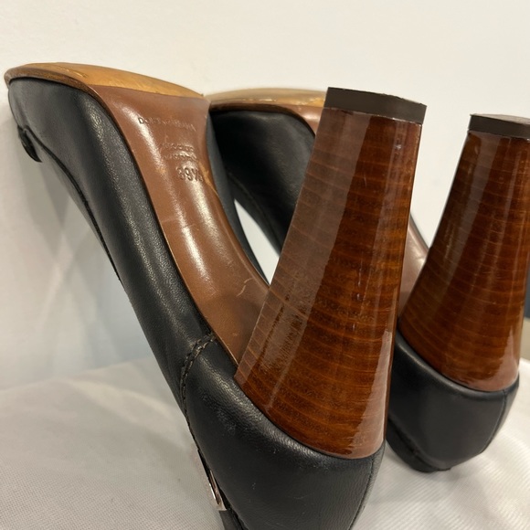 Authentic Vintage Dolce & Gabbana Black Leather Loafer Block Heels - Picture 10 of 12